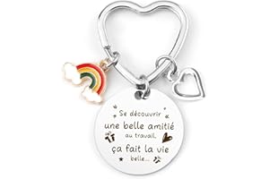 RGHSZ Porte Clés Collegue Cadeau Collegue de Travail Femme Homme Cadeau Depart Collegue De Travail Cadeau Collègue Cadeau Départ Collègue Cadeau Homme Personnalisé cadeau Original Homme Femme