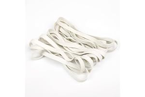 XINGRUN Set 20 Strisce Elastiche Bianche 1CM - Pattumiera - Casa, Ufficio, Scuola