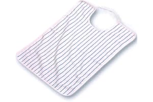 MAGIE DI CASA Bavaglione anziani AZALEA cm.50x70 con elastico spugna idrofila Made in Italy (Azzurro)