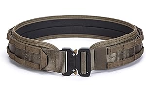 ULIONTAC 3-lagiger taktischer Gürtel 1,75 Zoll – gepolstertes Molle-System mit Schnellverschluss für Männer 1000D-Nylon-Gurtband Legierungsschnalle Utility