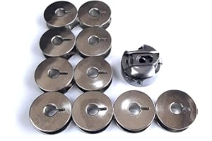 EVERNICE Boîte à bobines et 10 bobines pour machine à coudre Pfaff 260 262 362 463 563 11001200
