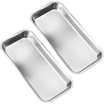Produktbild von 3 Stück Edelstahl-Instrumententabletts – Rechteckig, 22,5 X 11,7 Cm, Mit Praktischer Lippe & Anti-Rutsch-Noppen – Für Labor, Klinik, Nagelstudio