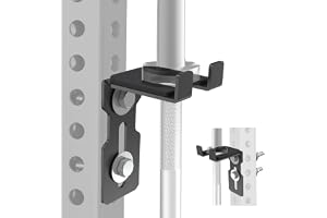 J Bryant Universell rackmonterad skivstångshållare, lämplig för 2 x 2/2 x 3/3 x 3 kraftställ, kompatibel med 16–25 mm hål (5/8 tum–1 tum), M14 handlåsskruv, robust stål