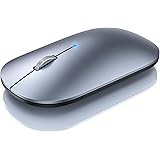 TECKNET Mouse Bluetooth Wireless, 4000DPI Mouse Wireless Ricaricabile, Onnessione Multi-Dispositivo 2.4GHz Rcevitore Silenzio
