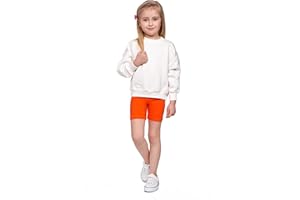 SOFTSAIL Girls Cycling Shorts Short Girl Cotton Leggings Shorts for Kids Girls School Shorts Gymnastics Sports Shorts Knee Length Breathable Comfy Bike Dancing Sport