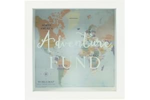 Jones Home and Gift Qualcosa di Diverso all' Ingrosso Avventure Fondo Frame salvadanaio, Bianco