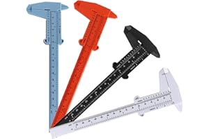 DURDIIY Calibro a Corsoio 4 Pezzi 4 Colori calibro professionale Calibro a corsoio in plastica (150mm/6", 80mm/3.15") Calibro digitale professionale Misurazione Calibro Utensile calibro per uso domestico