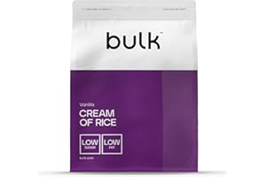 Bulk Crema de arroz, Carbohidratos en polvo, Vainilla, 2.5kg, 50 Dosis