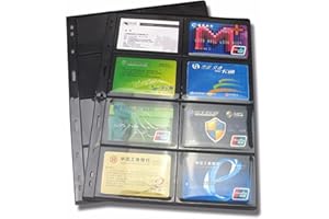 MUROAD Pagine per timbri per raccoglitore di francobolli, 10 fogli (20 pagine) confezione professionale, 10 fogli (20 pagine) per collezionisti di francobolli (8 griglie)