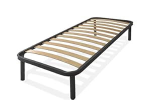 Dormiland, Rete Letto ORTOPEDICA Singola mis. 80x190cm, DOGHE in Legno e Struttura in Acciaio, 100% Made in Italy