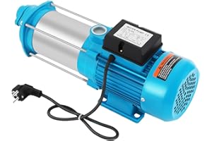 AOHUADA Edelstahl Kreiselpumpe 9.8/10/11 bar 1300/2200/2500 Watt Hauswasserwerk Gartenpumpe Wasserpumpe, Strahlwasserpumpe Jetpumpe, für Gärten, Hotels, Cafeterien, Fabriken usw (1300, Watt)