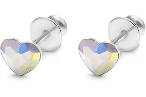 butterfly Chica Pendientes de Plata Cristal Swarovski Elements Corazón Original Embalaje Ecológico Regalo Niña