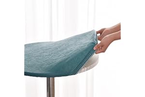 Morbuy Rund Tischdecke Wachstuch Elastisch, Gartentischdecke Wasserdicht Schmutzabweisend Abwischbar Nordisch Blatt Tischtuch für Dekoration Küchentisch Kaffee Restaurant Garten (120cm,Grün)