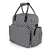 Zicac Baby Dot Printed Multi Function Large Capacity Waterproof Oxford Diaper Nappy Changing Bag Nursery Top Handle Satchel Bags Set Mummy Backpack Shoulder Bag (Black)