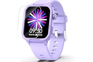 ModaWin Smartwatch Kinder Fitness Tracker Uhr Digitale Fitnessuhr mit Schrittzähler, 24/7 Puls, IP68 Wasserdicht, Schlaf-Monitor, Wecker, Geschenk für Kinder Mädchen Jungen 6-16 (Lila)