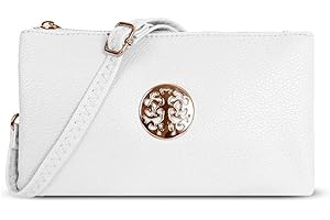 Craze London Women's Small Clutch Bag Cross Body Shoulder Bag with Wristlet Long Cross Shoulder Adjustable Strap