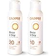 Calypso Once A Day Sun Protection Gel SPF20 and SPF10 - Multipack 2 × 200ml ǀ 8 hours Sunscreen, UVA and UVB Protection, Water Resistant, Non-Greasy