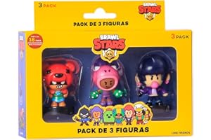 Bizak Brawl Stars Pack 3 Figurki w pudełku - Nita, Figurki do gry wieloosobowej walki, Figurki z peanem (64115023)