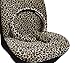 Car Seat Covers Classic Plush Leopard Comfortable and Warm 1 Seat Cover, 1 Steering Wheel Cover,1 seat Belt Cover