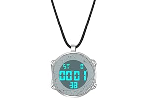 JewelryWe Orologio digitale da uomo e da donna, con clip, mini microlight, con fibbia per cintura, orologio da taschino per arrampicata, medici, infermieri, cuochi
