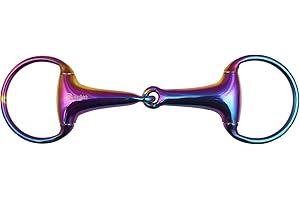 Royalian Equestrian Horse D-Ring Stainless Steel Bit Comfort Loose Strong Snaffle Equine All Purposes Non-Crooked Jointed Mor (5'')