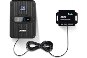 ECO-WORTHY 40A MPPT Solar Charge Controller 12V/24V DC Input and Bluetooth Module with Wirelessly Remote Control, Real-time Monitor,Suitable for Gel, AGM, Lithium, LiFePO4,Flooded,NCM/NCA Batteries