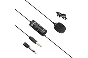 Boya by-M1 Pro Micro-Cravate Professionnel à réduction de Bruit Micro omnidirectionnel avec Clip pour la création de Contenu de Diffusion d' Youtube (6M)