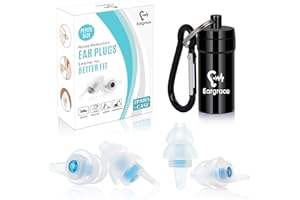 EARGRACE Tapones para los oídos para dormir, 2 pares de tapones para los oídos de reducción de ruido suave para canales de oído pequeños, tapones para los oídos de protección auditiva para dormir, roncar