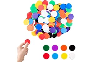 PSFXBM 320 Pcs Colored Counter Colourful Tokens Colored Bingo Chips Counters For Maths Small Round Colored Counting Chips Counters Poker Chips Suitable For Children's Mathematical Counting Education