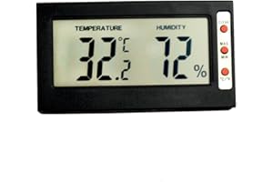 SZAERFA Termómetro digital Higrómetro Medidor Termómetro Temperatura Humedad Monitor Medidor Medidor Lecturas precisas RH Máx. Mín. 0~50 ℃ 10% ~ 99% RH para Invernadero Cocina Oficina Garaje Comodidad Vivero