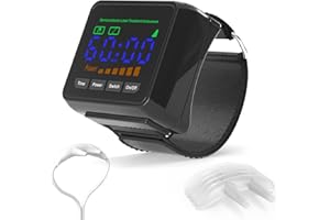 KTS Dispositivo de muñeca para terapia con láser, dispositivo de tratamiento con láser semiconductor para presión arterial alta, lípidos en sangre altos, azúcar en sangre alta y rinitis