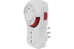 Poly Pool PP1409 Temporizzata con Programmatore/Timer Settimanale, Spina Italiana Grande 16 A e Presa Bivalente