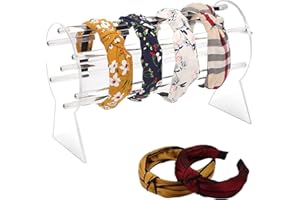 Joy Depot Acrylic Headband Holder Detachable Jewelry Clear Organiser Display Stand Necklaces Headpieces Chains Storage Rack for Teen Girls and Women Gifts