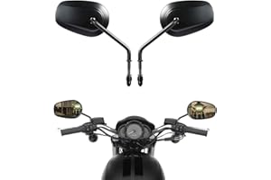 XMT-MOTOR - Espejo retrovisor para moto, 8 mm, apto para Harley Dyna Softail Touring Sportster 1982+