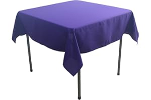 KaitatsuSen Square Polyester Fabric Tablecloth, Purple, 59x59-Inch(150x150cm)