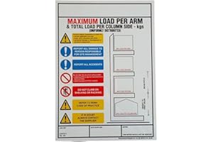 BEAVERSWOOD Pallet Racking & Shelving Weight Load Notice Sign | White Rigid Styrene PVC | 470mm high x 350mm Wide | Racking & Shelving Procedures | Supplied Blank (Vertical)