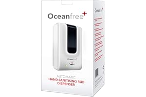 Automatic Touch Free Hand Sanitiser Dispenser Spray Wall Mounted by Ocean Free (Single) - 1L of Hand Sanitizer Included