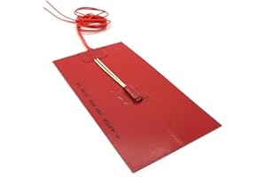 DOJA Barcelona | Silikon Heizelement | 200W | 116x210mm | Silikon-Heizmatte | Silikon-Heizkissen | Heizelement aus Silikon mit Thermostat | Silikon Heizteppich für den industriellen und häuslichen