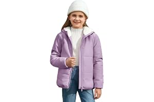 heekpek Vinterkappa för flickor, parkas, kort fleecejacka, varm