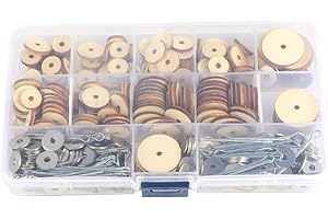 EXCEART Doll Joints Accessories for Teddy Bear & Doll Making, Wooden & Stainless Steel, Movable Joints, DIY Crafts, 11MM-22MM Sizes, Organized in Storage Box