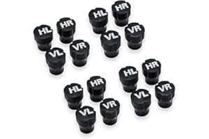 ‎P4B P4B | 16x beschriftete Ventilkappen für Ihre Autoreifen | Optimale Markierung für schnelles Reifenwechseln | Reifenmarkierer für 4 Satz PKW-Reifen | Geeignet für Autoreifen-/Wohnwagenreifen