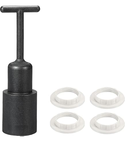 PATIKIL Kit de Bagues de Douille de Lampe G9, Adaptateur de Support d'Abat-Jour 10 Bagues en Alliage de Zinc de Remplacement avec Outil Démontage pour Collier d'Abat-Jour, 125mm Argenté PATIKIL Kit de Bagues de Douille de Lampe G9, Adaptateur de Support d'Abat-Jour 10 Bagues en Alliage de Zinc de Remplacement avec Outil Démontage pour Collier d'Abat-Jour, 125mm Argenté