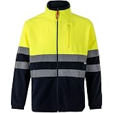 VELILLA 183 Bicolour High Visibility Fleece Jacket Fluorescent Yellow/Green Size L