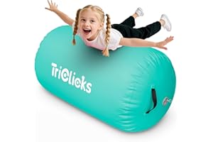 Triclicks Gonflable Air Roller, Rouleau d’Air,Cylindre de Gymnastique, Tapis de Gymnastique Gonflable,Piste Cylindrique Fitness pour Gymnastique,Yoga,Taekwondo