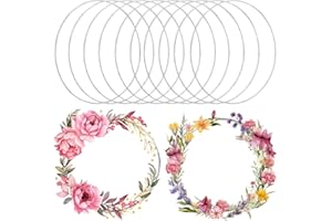 EXIN DEHCEN 10 Pezzi Cerchi per Acchiappasogni, 12cm Cerchio Metallo, Anello Metallo per Acchiappasogni, Ghirlanda Floreale in Metallo, Cerchi Metallo per Decorazioni, Anelli in Metallo per Decorazioni