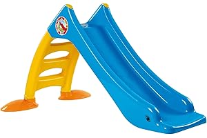 ‎ORTCI Dohany 2in1 Kinder Rutsche Wasserrutsche freistehend Rutschlänge 120cm blau/gelb