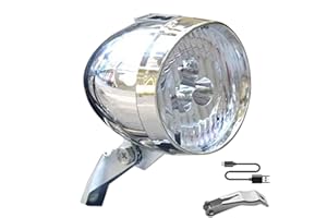 JLOBNYIUN Phare de vélo rétro - LED Ultra Lumineux, éclairage vélo Vintage, feu étanche | Lampe de vélo Design Classique avec Fixation Robuste, éclairage Puissant pour Cyclisme de Nuit et sécurité Optimal