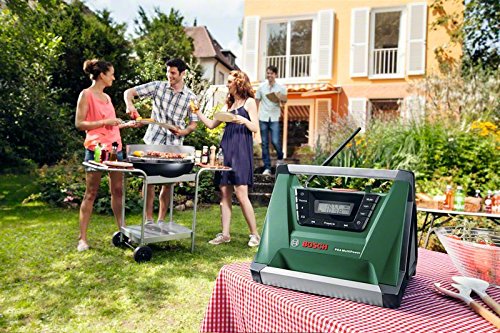 Bosch DIY Akku-Radio PRA Multipower, ohne Akku, Aux-In Kabel, Netz-Adapter, 2x AAA Batterien (18V, Radiofrequenzbereich AM 522 – 1.611 kHz) - 5