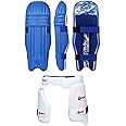 RMAX EVA and Cotton Cricket Batting Leg Guard Pad & Lower Body Protector Thigh Guard Full Size, Light Weight Batting Leg Guards/Thigh Senior/Men's/Teen's/Adult Size (ROYAL BLUE + THIGH)