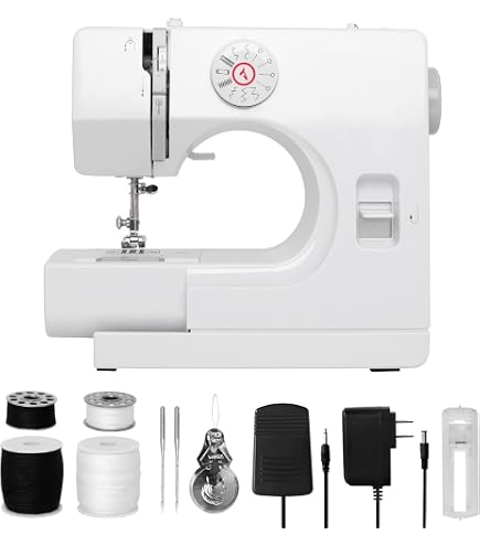 Macchina Da Cucire Emerio Per Bambini E Principianti SEW-121820 - 12 Punti, Portatile Con Pedale E Batteria